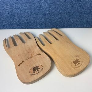 Wood Salad Bear Claws Tongs Park City Utah